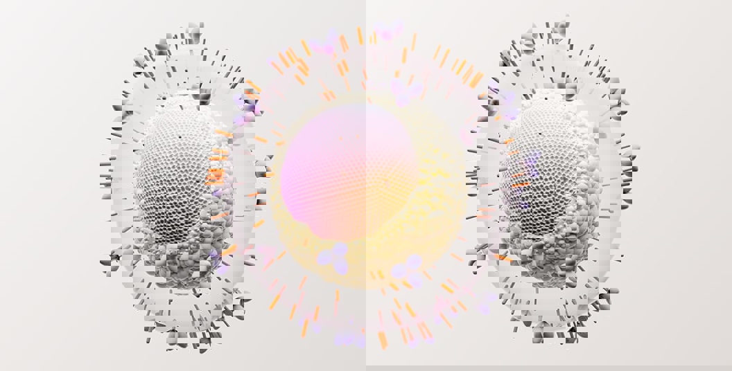 Imagem gráfica do vírus HIV, GSK Brasil